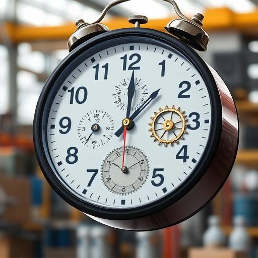 A clock with gears, symbolizing time management and productivity, representing the Effective Time Management course.