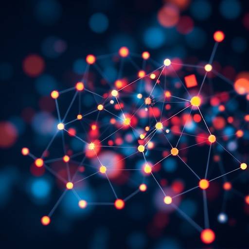 Abstract data visualization showing connected nodes, representing the Data Science Fundamentals course.